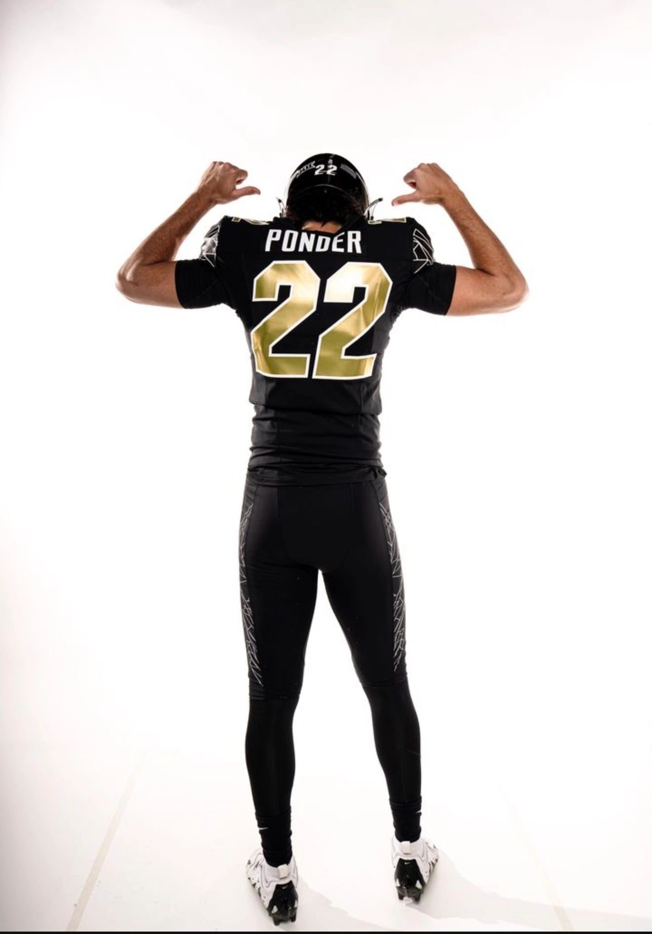 Football player celebrating victory