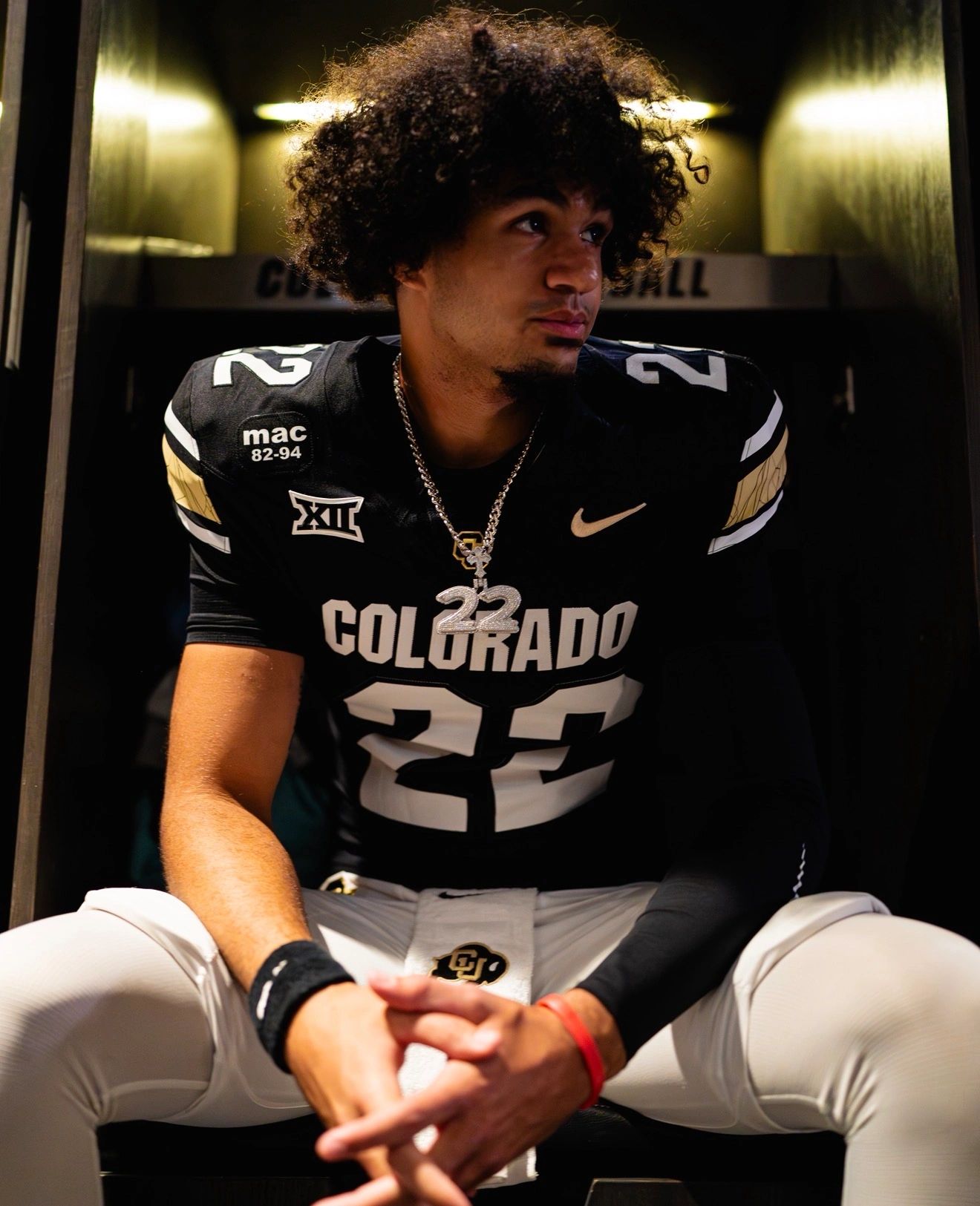 College football player in action